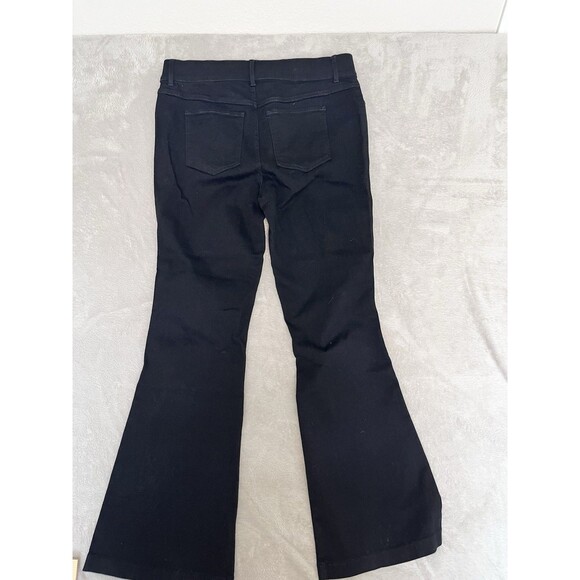 NWT Spanx Shape EveryWear Flare Jeans Size XL Petite Wide Leg Clean Black - Picture 6 of 9